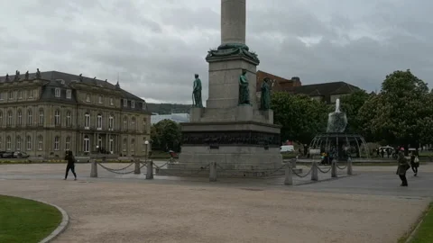 Cityscape of Stuttgart in May 库存影片 123813937