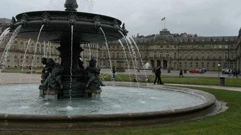 Cityscape of Stuttgart in May 库存影片 123813993