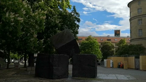 Cityscape of Stuttgart in May 库存影片 123814170