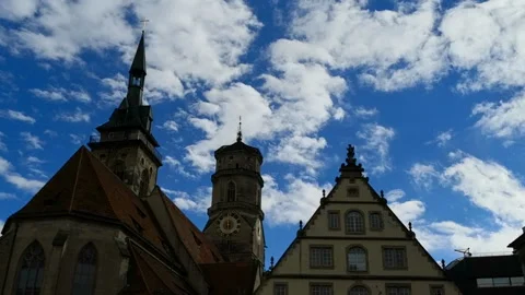 Cityscape of Stuttgart in May 库存影片 123814196