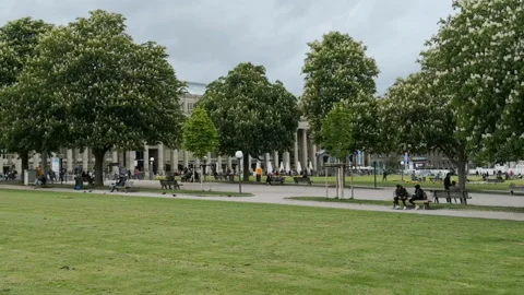 Cityscape of Stuttgart in May Stockbeeldmateriaal 123814408