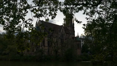 Cityscape of Stuttgart in May 库存影片 123814587