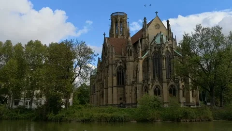 Cityscape of Stuttgart in May Stock Footage 123814881