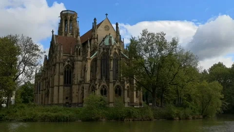 Cityscape of Stuttgart in May Stock Footage 123814927