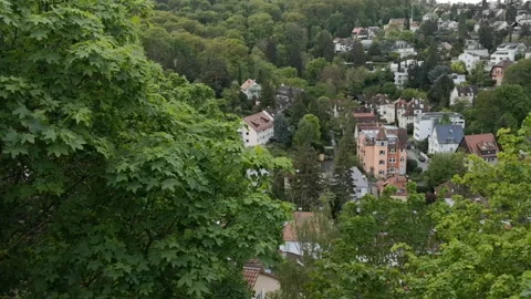 Cityscape of Stuttgart in May 库存影片 123815306