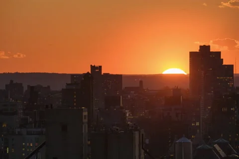 Cityscape Sun Stock Footage 154133607