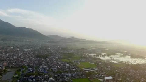 Cityscape at sunrise Stock Footage 131514255