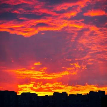 Cityscape Sunset Stock-Fotos