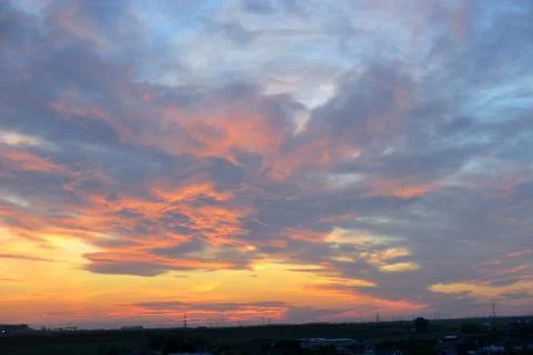 Cityscape Sunset in summer Free Stock Photos