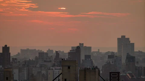 Cityscape Sunset Time Lapse Stock Footage 147401712