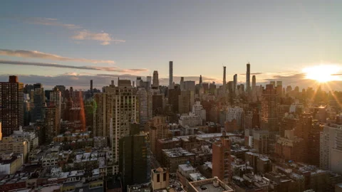 Cityscape Sunset Timelapse Stock Footage 145705319