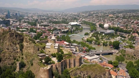 Cityscape of Tbilisi Stock Footage 197065013