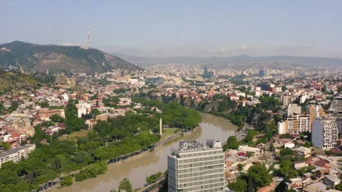Cityscape of Tbilisi Stock Footage 244122653