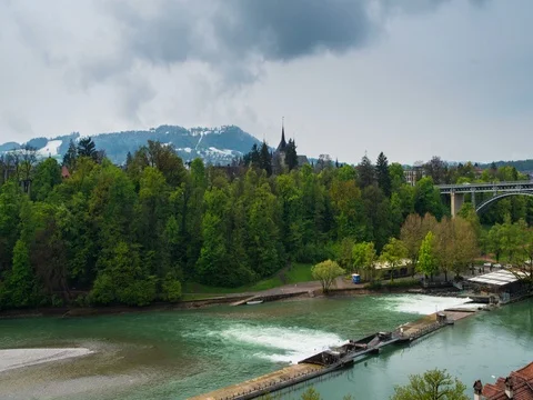 Cityscape timelapse, Bern, Switzerland Stock-Footage 80317040