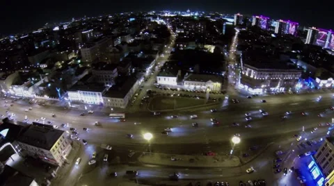 Cityscape with traffic on Garde Ring at evening in Moscow. Stock Footage 40181592