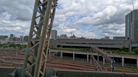 Cityscape from the train Stock Footage 252475416