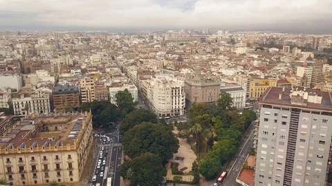 Cityscape of Valencia Stock Footage 97640559