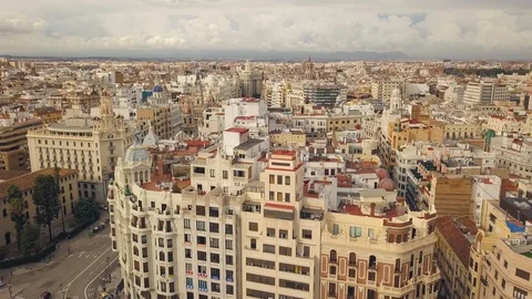 Cityscape of Valencia Stock Footage 97643020