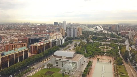 Cityscape of Valencia Stock Footage 97645027