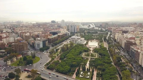 Cityscape of Valencia Stock Footage 97645248