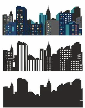Cityscape vector illustration	 Stockillustratie