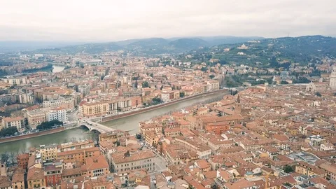 Cityscape of Verona Stock Footage 89994754