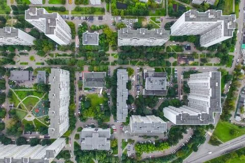 Cityscape view from above Stock Photos