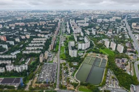 Cityscape view from above Stock-Fotos