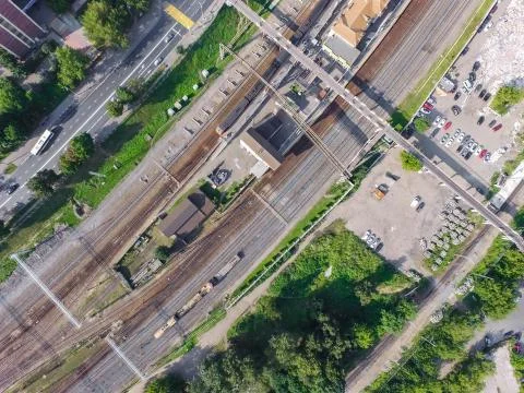 Cityscape view from above Stock Photos