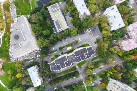 Cityscape view from above Foto stock