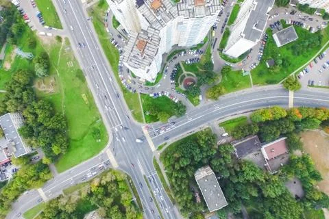 Cityscape view from above Stock-Fotos
