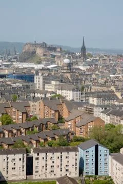 Cityscape View of Edinburgh Stock Photos
