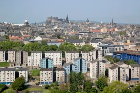 Cityscape View of Edinburgh Foto stock