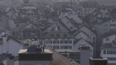 Cityscape view of house rooftops, Tokyo. Stock Footage 74167550