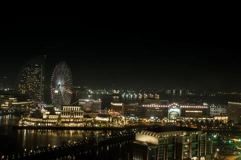 Cityscape view night time Stock Photos