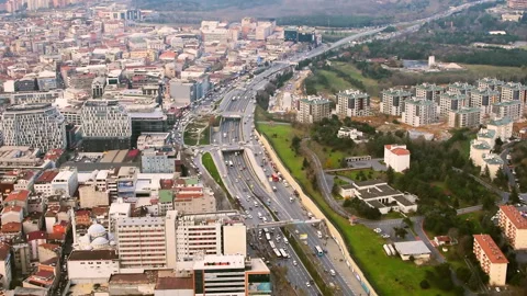 Cityscape. View overlooking the town. HD Vidéo 100551850