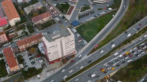 Cityscape. View overlooking the town. HD Vídeo Stock 100581345