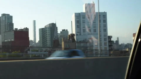 Cityscape view from the passenger window Stock Footage 197104238