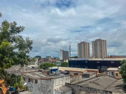 Cityscape view from the rooftop Stock Photos