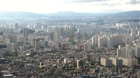 Cityscape viewed from a high vantage point Stock Footage 333663265