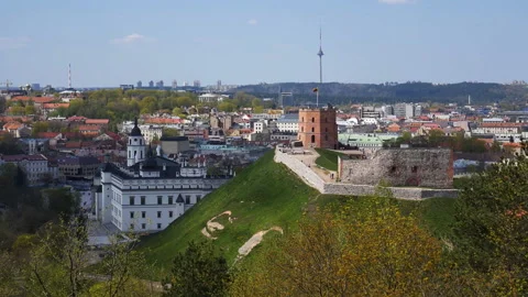 Cityscape of Vilnius, Lithuania Stock Footage 86014085