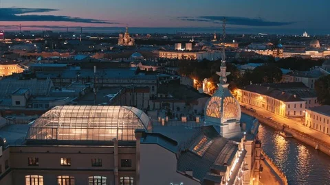 Cityscape at white nights Stock-Footage 82233969