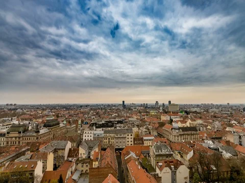 Cityscape of Zagreb in 4K Video stock 74370783