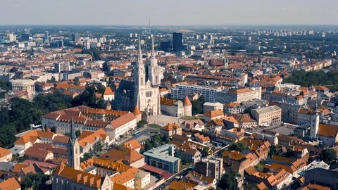 Cityscape of Zagreb Stock Footage 113335240