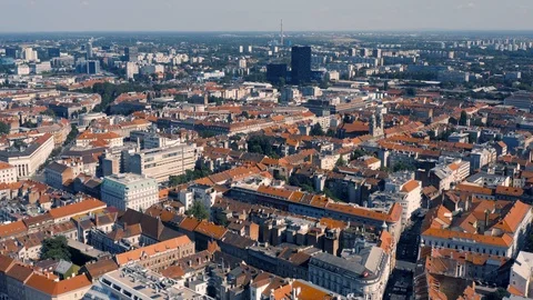 Cityscape of Zagreb Stock Footage 113335449