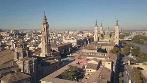 Cityscape of Zaragoza Video stock 97791513