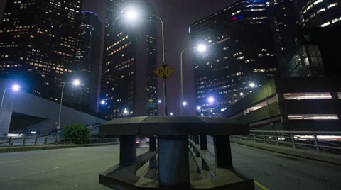 Cityspace timelapse at night Stock Footage 33733600