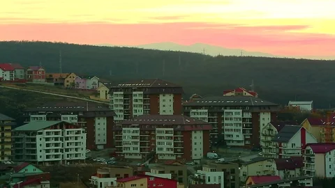  Cityview in Romania Stockbeeldmateriaal 76441918