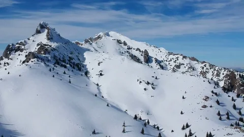 Ciucas Mountains , Romania, aerial view Video stock 103813615