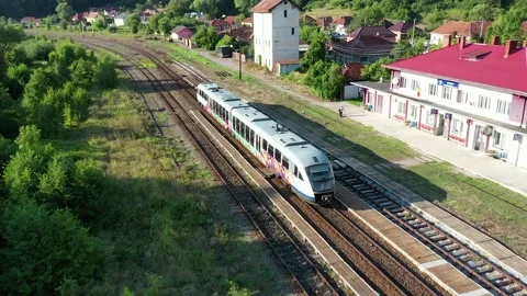 Ciucea train station Stock Footage 140422976